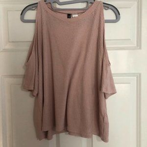 Divided off the shoulder top